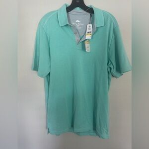 Men's‎ Tommy Bahama Shoreline Surf Polo Short Sleeve Shirt Sky Blue Medium